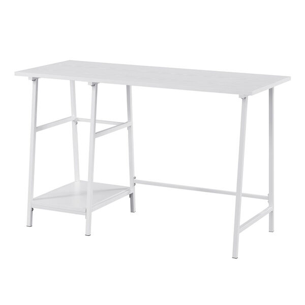 Design2Go White Wood Metal Desk, image 5