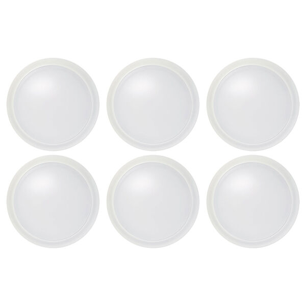 White 10-Inch 3000K Integrated LED Disk Light, Set of Six, image 3