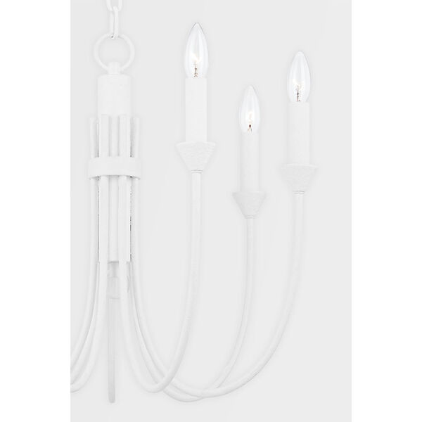 Cate Gesso White Seven-Light Chandelier, image 3