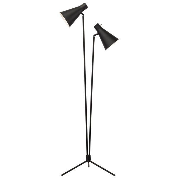 Thom Matte Black Two-Light Floor Lamp, image 4