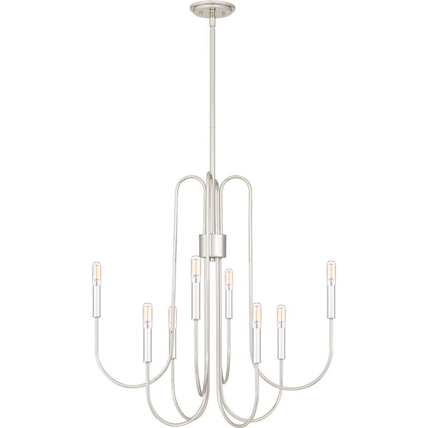 Cabry Polished Nickel Eight-Light Chandelier, image 5