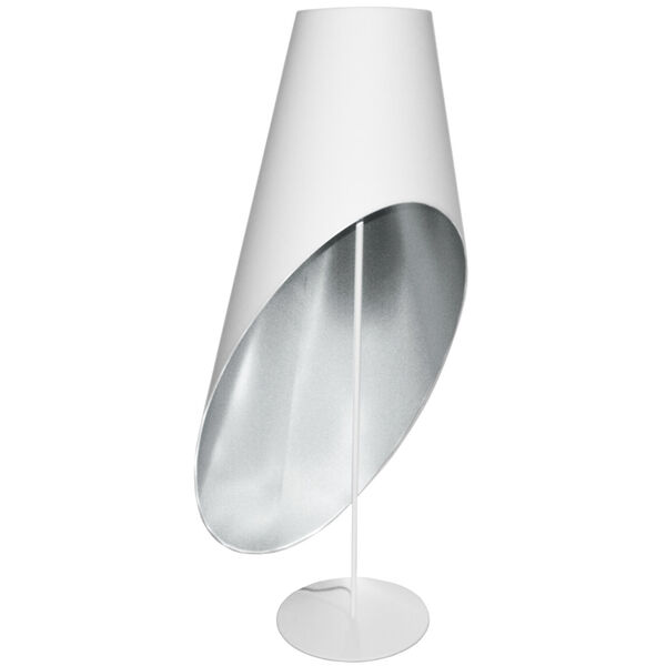 White Silver Three-Light Floor Lamp, image 1