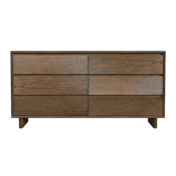 Halmstad Walnut Wood Panel Six -Drawer Dresser, image 3