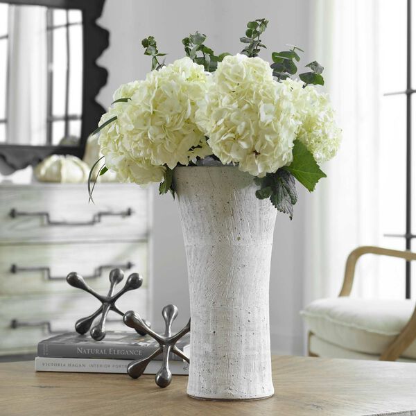 Floreana White Vase, image 3