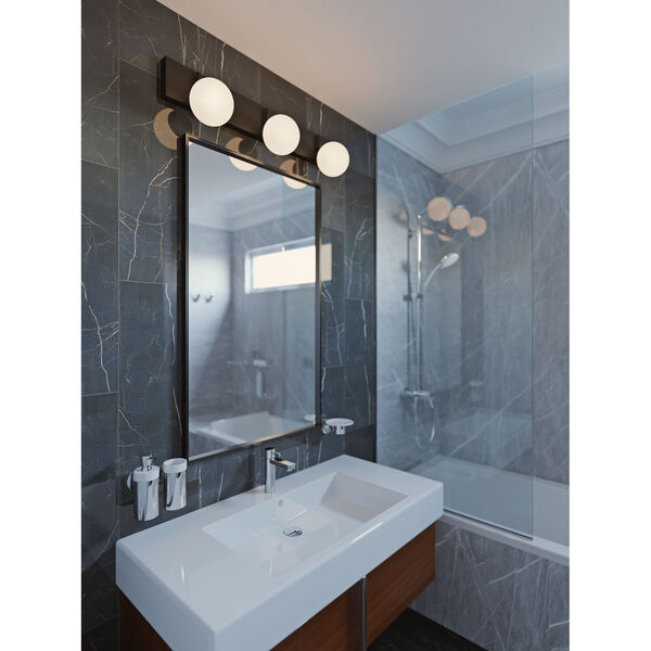 Metropolitan Black Three-Light LED Bath Vanity, image 2
