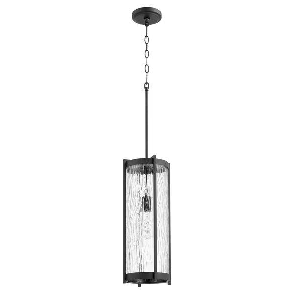 Noir and Clear Chisseled Glass One-Light 7-Inch Mini Pendant, image 1