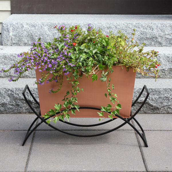 Odile Copper Plated Planter with Flower Box, image 4