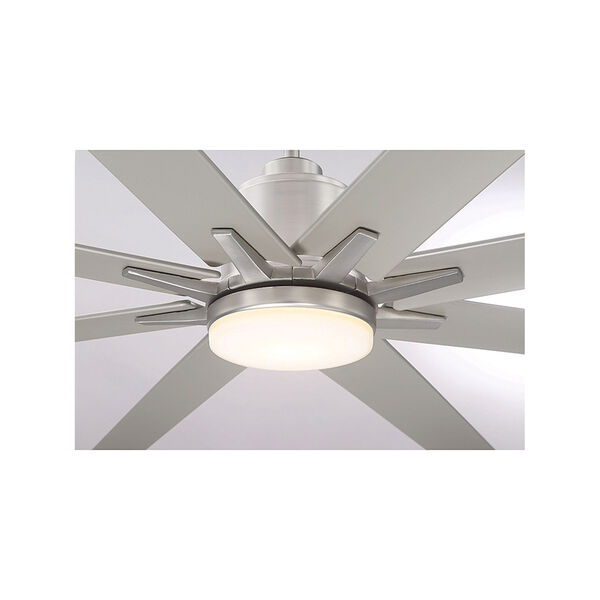 Bluff Satin Nickel LED 72-Inch Outdoor Ceiling Fan, image 6