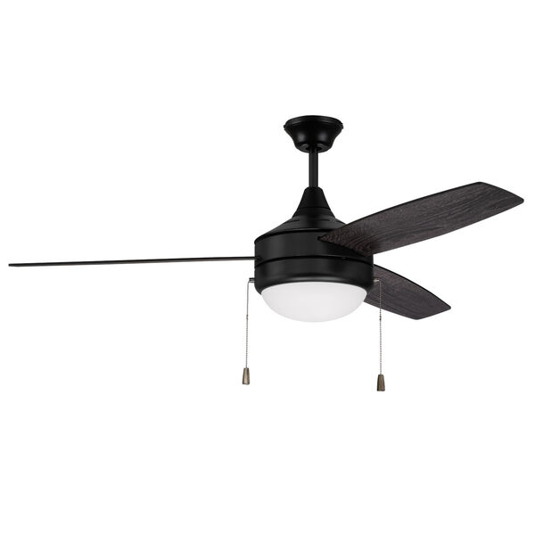 Phaze Flat Black 52-Inch Two-Light Ceiling Fan, image 1