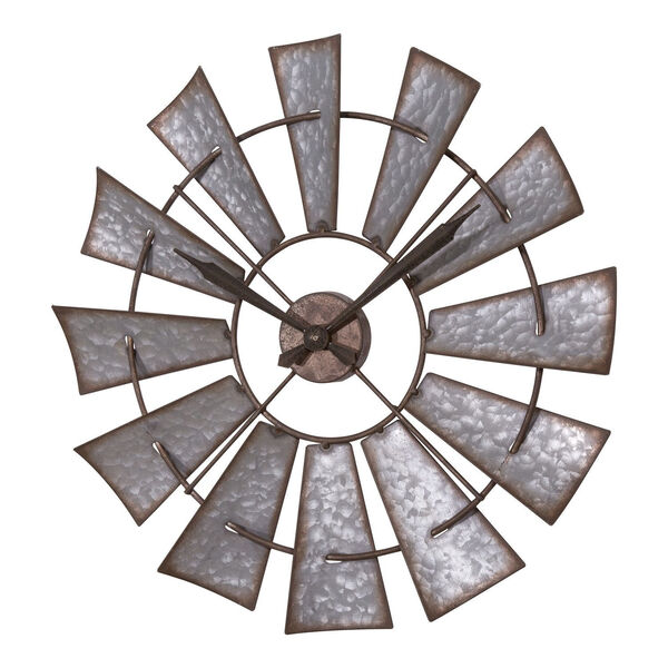 Rust Windmill Analog Wall Clock, image 2