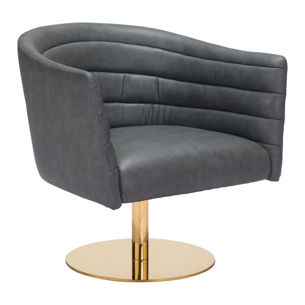 Justin Gray and Gold Accent Chair, image 1