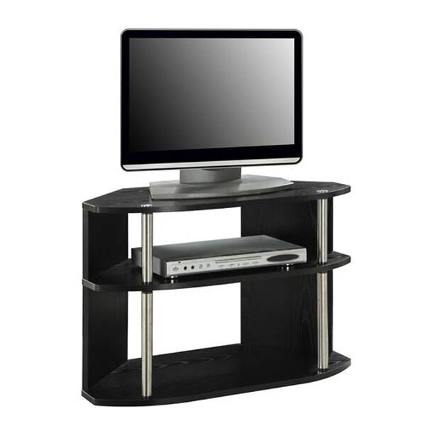 Designs2Go Black 20-Inch High Swivel TV Stand, image 2