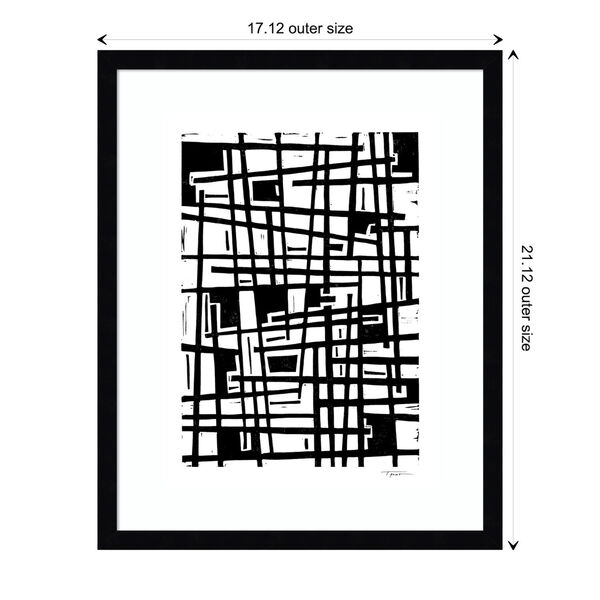 Statement Goods Black Crossing Lines 17 x 21 Inch Wall Art, image 3