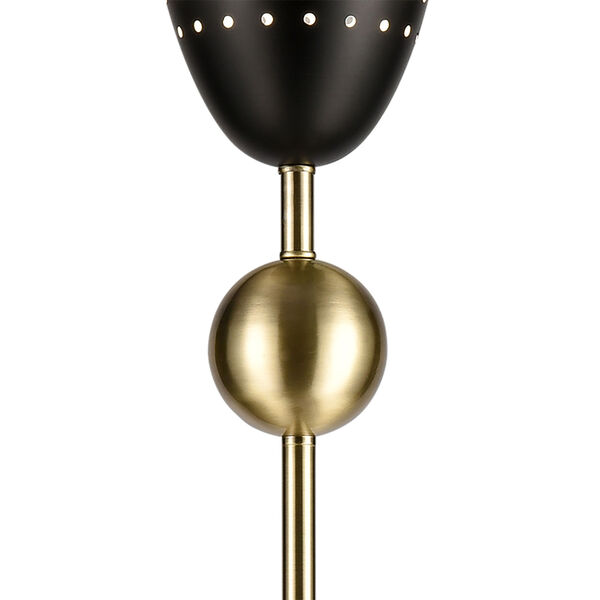 Amulet Black and Antique Brass One-Light Floor Lamp, image 4