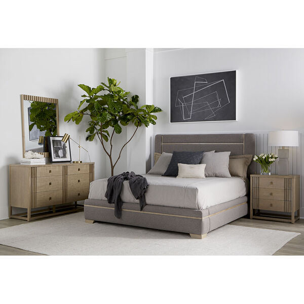 North Side Gray Upholstered Panel Bed, image 5
