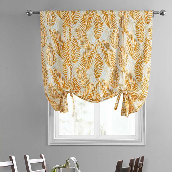 Kupala Eternal Gold Printed Cotton Tie-Up Window Shade Single Panel, image 2