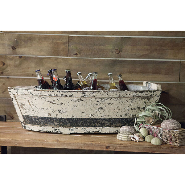 Wood Boat with Tin Insert, image 1
