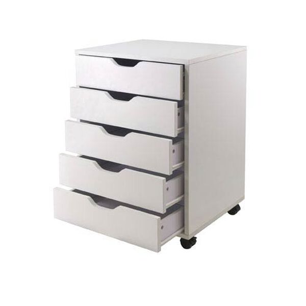 Halifax Cabinet for Closet / Office, Five Drawers, White, image 2