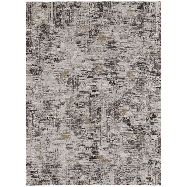 Vancouver Ivory Gray Brown Rectangular 4 Ft. x 6 Ft. Area Rug, image 1