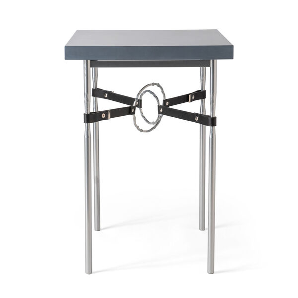 Equus Silver and Black Side Table with Grey Maple Wood Top, image 2