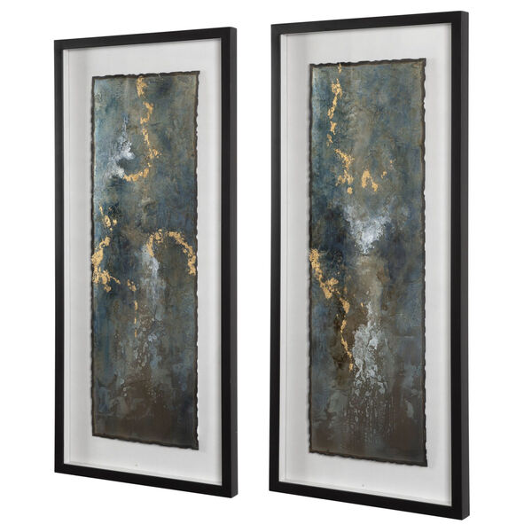 Glimmering Agate Multicolor Abstract Print, Set of 2, image 3