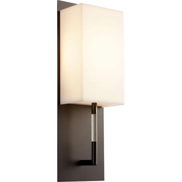 Epoch Oiled Bronze One-Light LED Wall Sconce with Matte White Shade, image 2