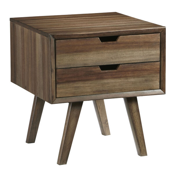 Bungalow Caramel End Table with Drawers, image 2