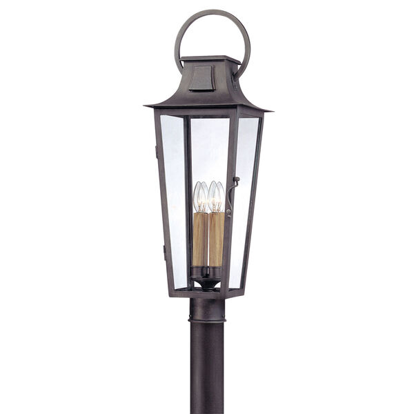 Aged Pewter French Quarter Four-Light Post Mount, image 1