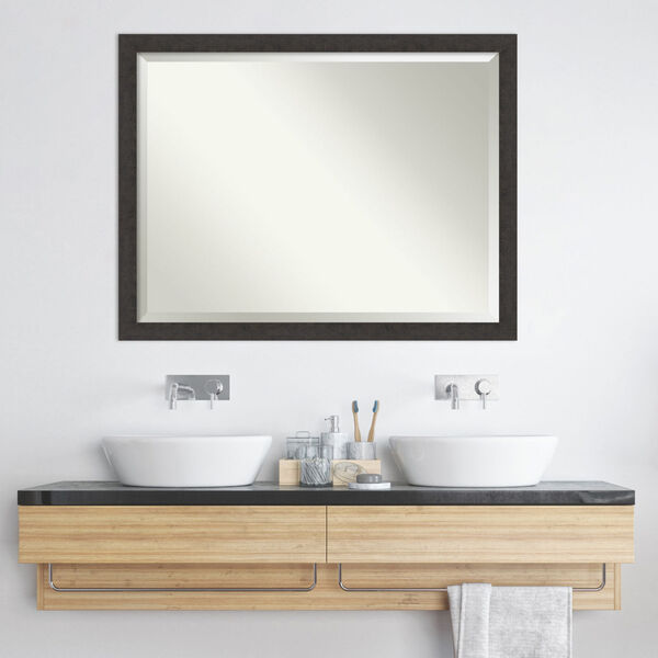 Espresso Frame Bathroom Vanity Wall Mirror, image 6