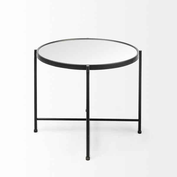 Samantha Black 20-Inch Mirror Top End Table, image 3