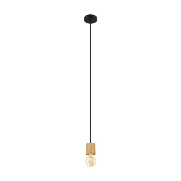 Turialdo Black One-Light Open Bulb Single Light Pendant, image 1