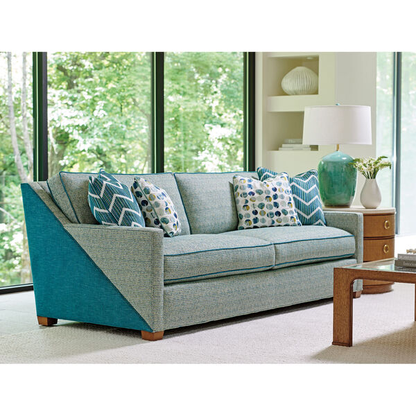 Palm Desert Blue and Brown Lucas Sofa, image 2
