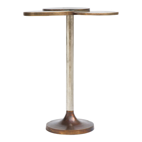 Dundee Bronze, Antique Brass and Nickel Accent Table, image 5