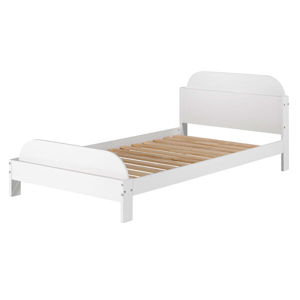 Mission White Twin Bookcase Bed, image 1
