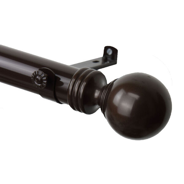 Sphere Cocoa 115-165 Inches Curtain Rod, image 1