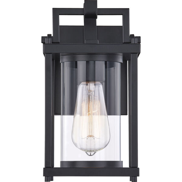 Garrett Matte Black 10-Inch One-Light Outdoor Lantern with Clear Glass, image 2