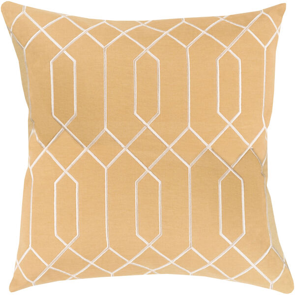 Skyline Yellow and Neutral 18-Inch Pillow Cover, image 1