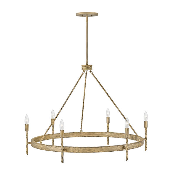 Tress Champagne Gold Six-Light Chandelier, image 1