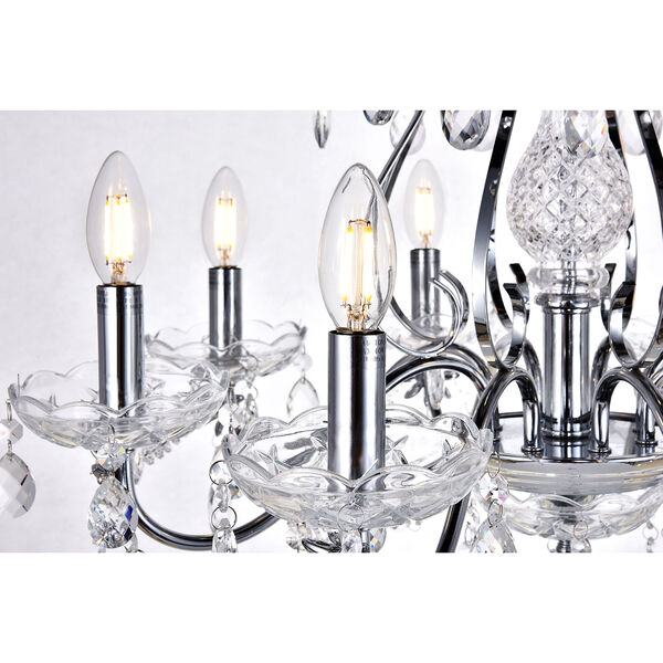 Voltaire Chrome Eight-Light Chandelier, image 4