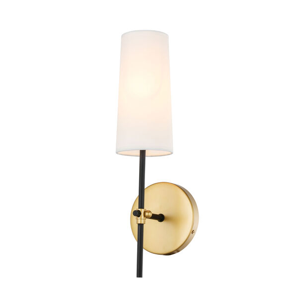 Mel Brass and Black Five-Inch One-Light Wall Sconce, image 5