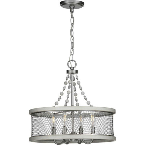 Willow Galvanized Four-Light Chandelier, image 1