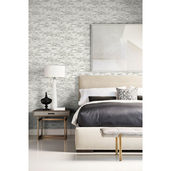 Lillian August Luxe Haven Gray Soho Brick Peel and Stick Wallpaper, image 1