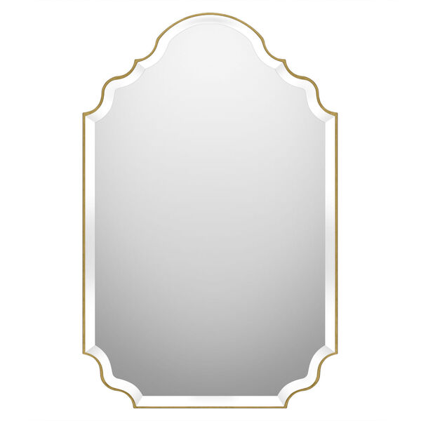 Camille Clear 23-Inch Arched Gold Frame Mirror, image 2