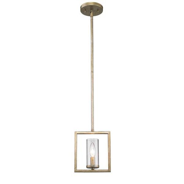 Marco White Gold One-Light Mini Pendant with Clear Glass Shade, image 1