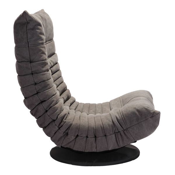 Down Low Gray and Black Low Swivel Chair, image 6