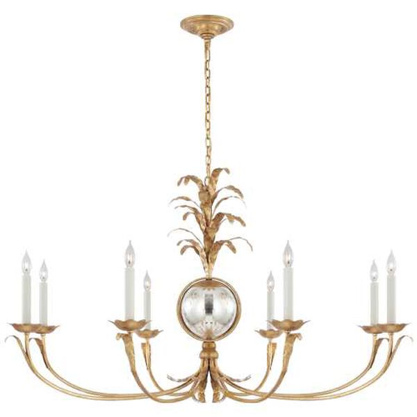 Gramercy Gilded Iron Eight-Light Grande Wide Chandelier by Chapman and Myers, image 1