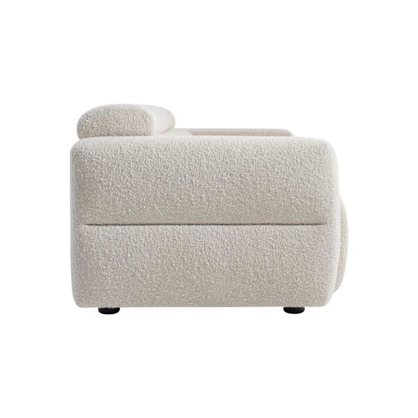 Lucca White and Black Fabric Power Motion Sofa, image 4