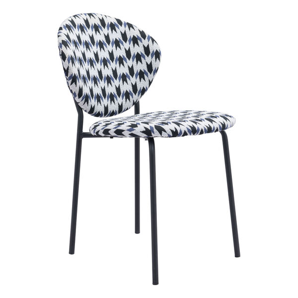Clyde Houndstooth and Black Dining Chair, Set of Two, image 1