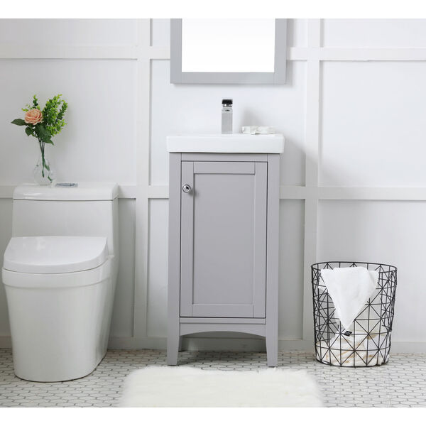 Mod Gray 18-Inch Vanity Sink Set, image 2