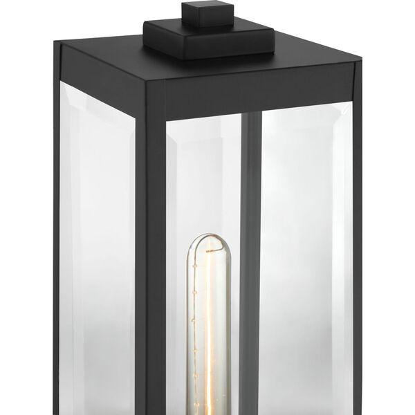 Westover Earth Black One-Light Outdoor Pier Base with Transparent Beveled Glass, image 4